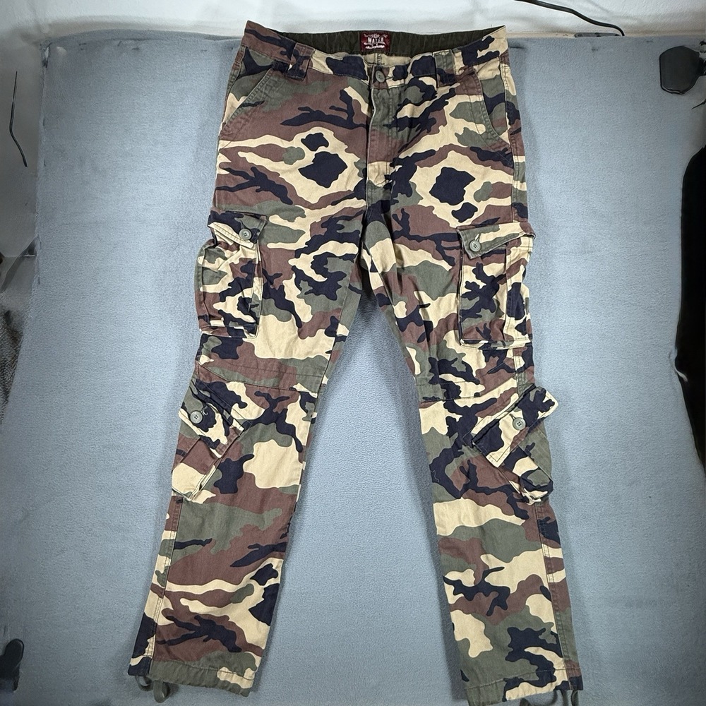 Matchstick Cargo Pants Mens Size 40 Camouflage Cotton MultiPocket Utility Casual